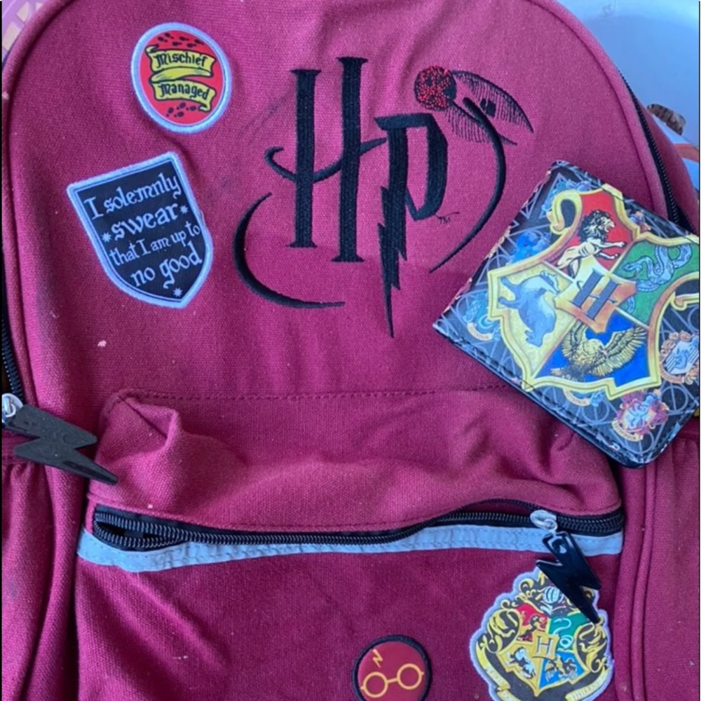 Harry potter backpack and wallet